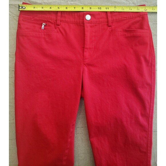 Lauren Ralph Lauren Pants 8 Womens Stretchy Red Slacks Office Preppy Holidays - Picture 12 of 16